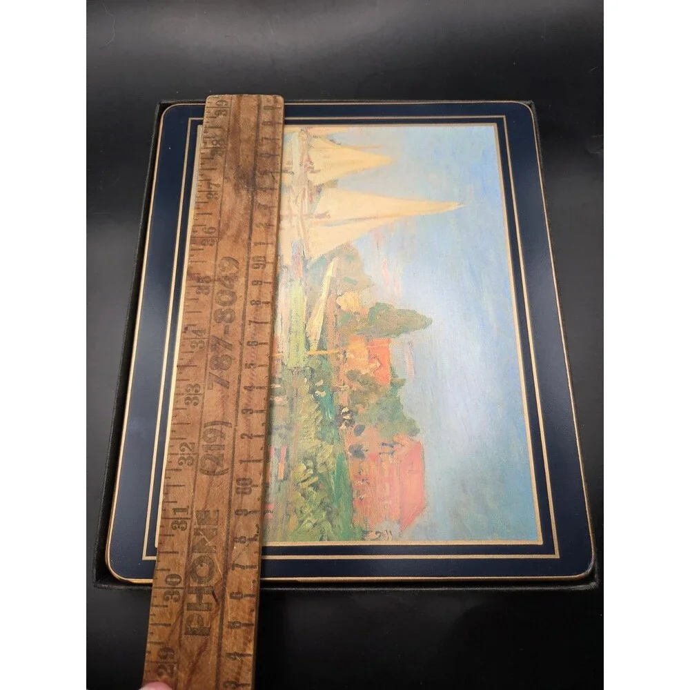 Giverny Claude Monet Impressionist Art Collection Cork Backed Mats Set Of 4